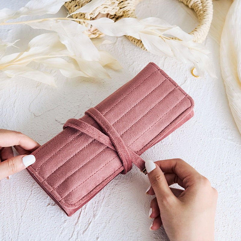 Rangements en velours écrin bijoux luxe voyage