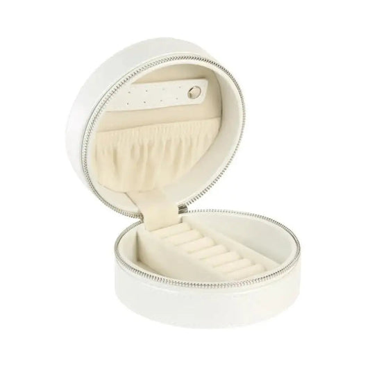 Coffret à bijoux rond blanc coffret-a-bijoux-rond-blanc-ouvert-ronde-fermeture-eclair-925